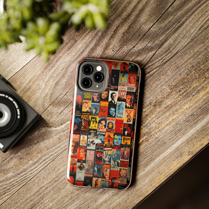 Introducing the "Vintage Movie Poster Collage" Cell Phone Case – Timeless Hollywood Charm -Tough Phone Cases