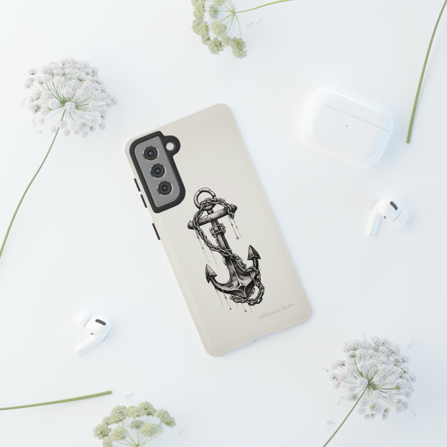 "Nautical Elegance Anchor" -Tough Samsung Phone Cases