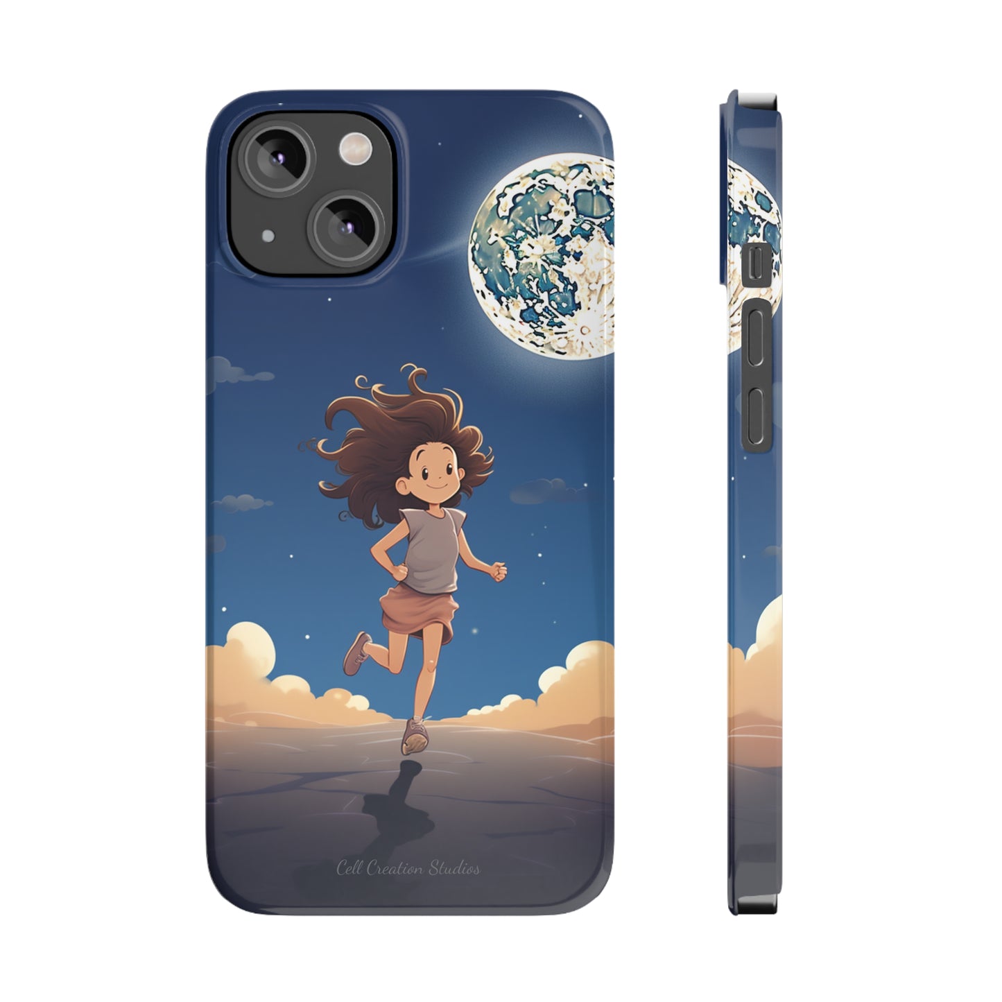 Introducing the "Moonlit Runner" Cell Phone Case – Embrace Adventure with a Captivating Moonlit Design -Slim Phone Cases