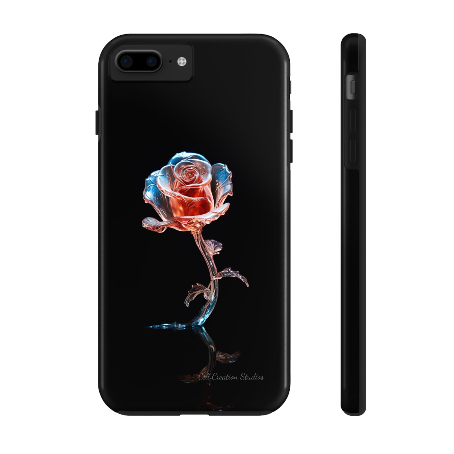 The "Glass Rose Elegance" Phone Case -Tough Phone Cases