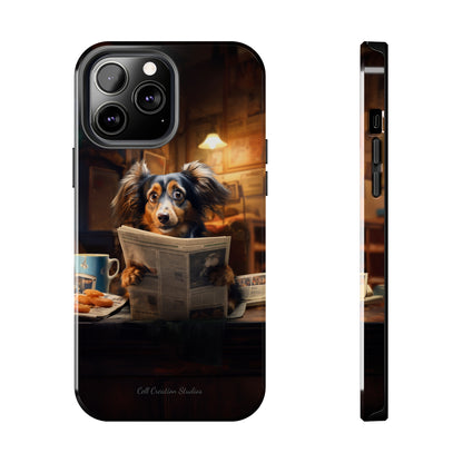 Introducing the "Pup's Perusal" Cell Phone Case – Unleash Heartwarming Humor -Tough Phone Cases