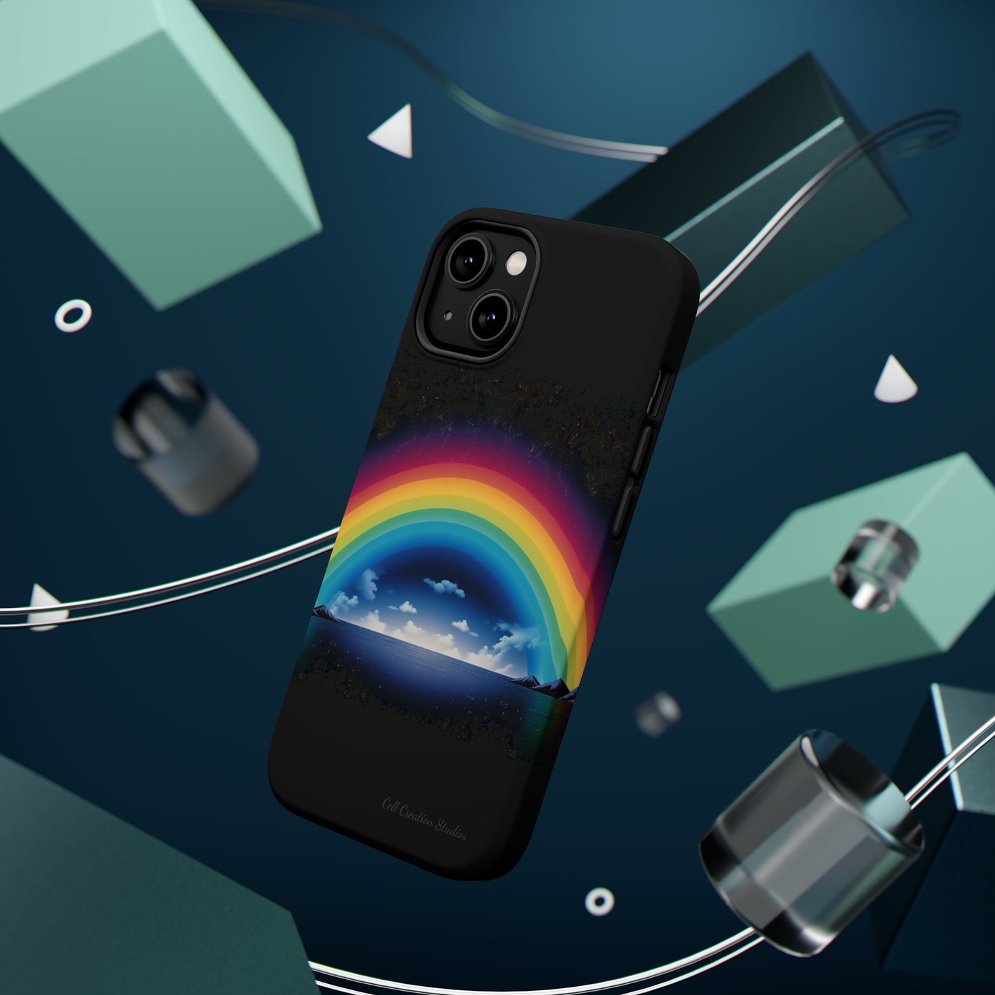 "Vibrant Skies: Rainbow Sunset" Cell Phone Case -MagSafe Tough Cases