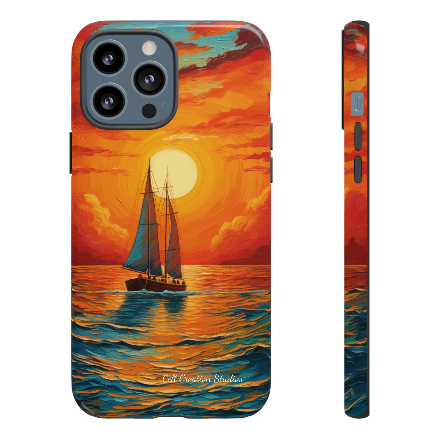 "Sailboat Sunset" - Tough iPhone Cases