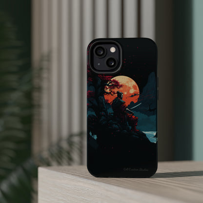 Introducing the "Moonlit Samurai Serenity" Cell Phone Case – Embrace Elegance and Strength -MagSafe Tough Cases