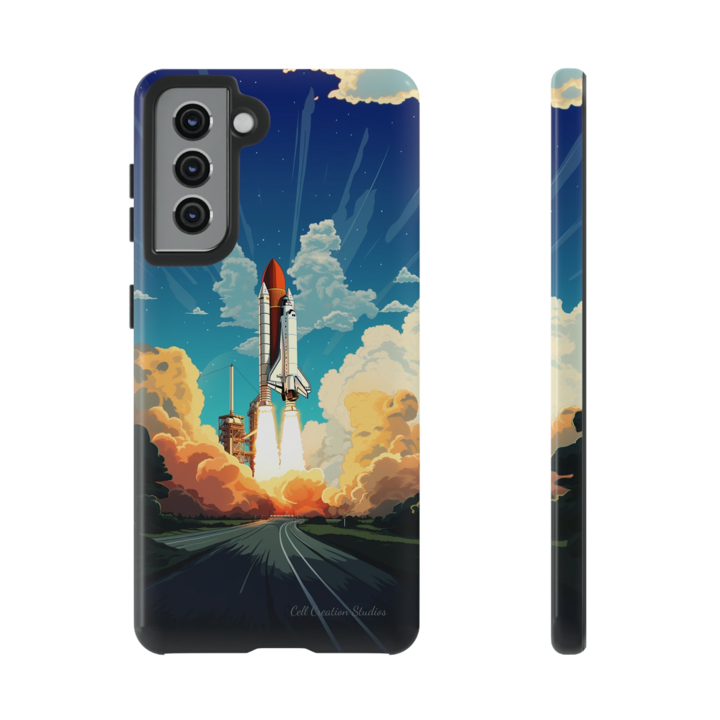 Introducing the "NASA Space Shuttle Launch" Cell Phone Case - Elevate Your Style to New Heights -Tough Cases