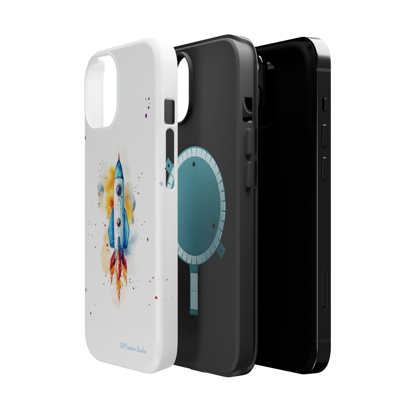 Introducing our "Cosmic Rocket" Cell Phone Case – Where Style Meets Adventure -MagSafe Tough Cases