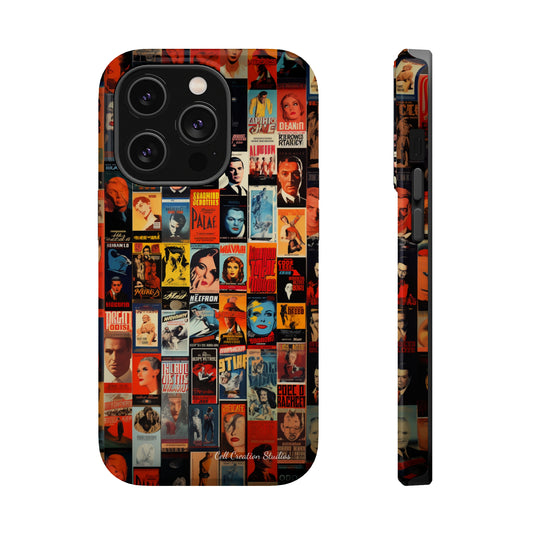 Introducing the "Vintage Movie Poster Collage" Cell Phone Case – Timeless Hollywood Charm -MagSafe Tough Cases