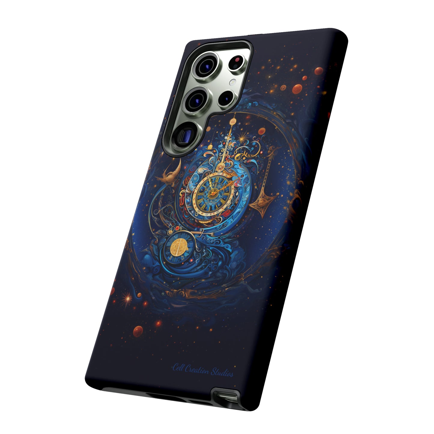 "Cosmic Clock Elegance" -Tough Samsung Phone Cases