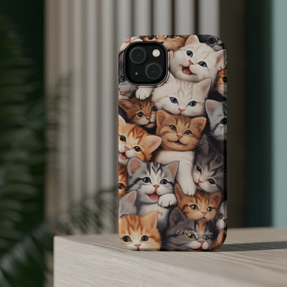 "Kitten Cuddle Haven" Phone Case -MagSafe Tough Cases