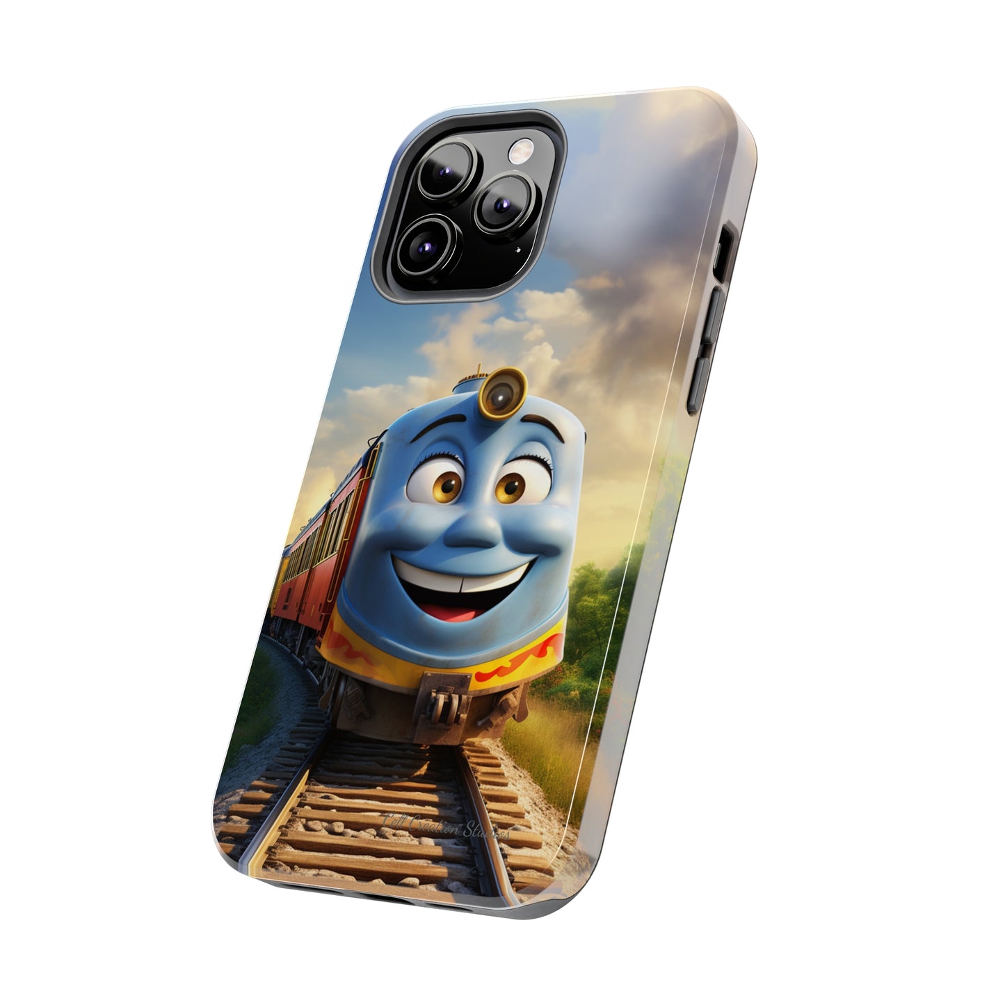 The "Smiling Blue Train" Phone Case -Tough Phone Cases