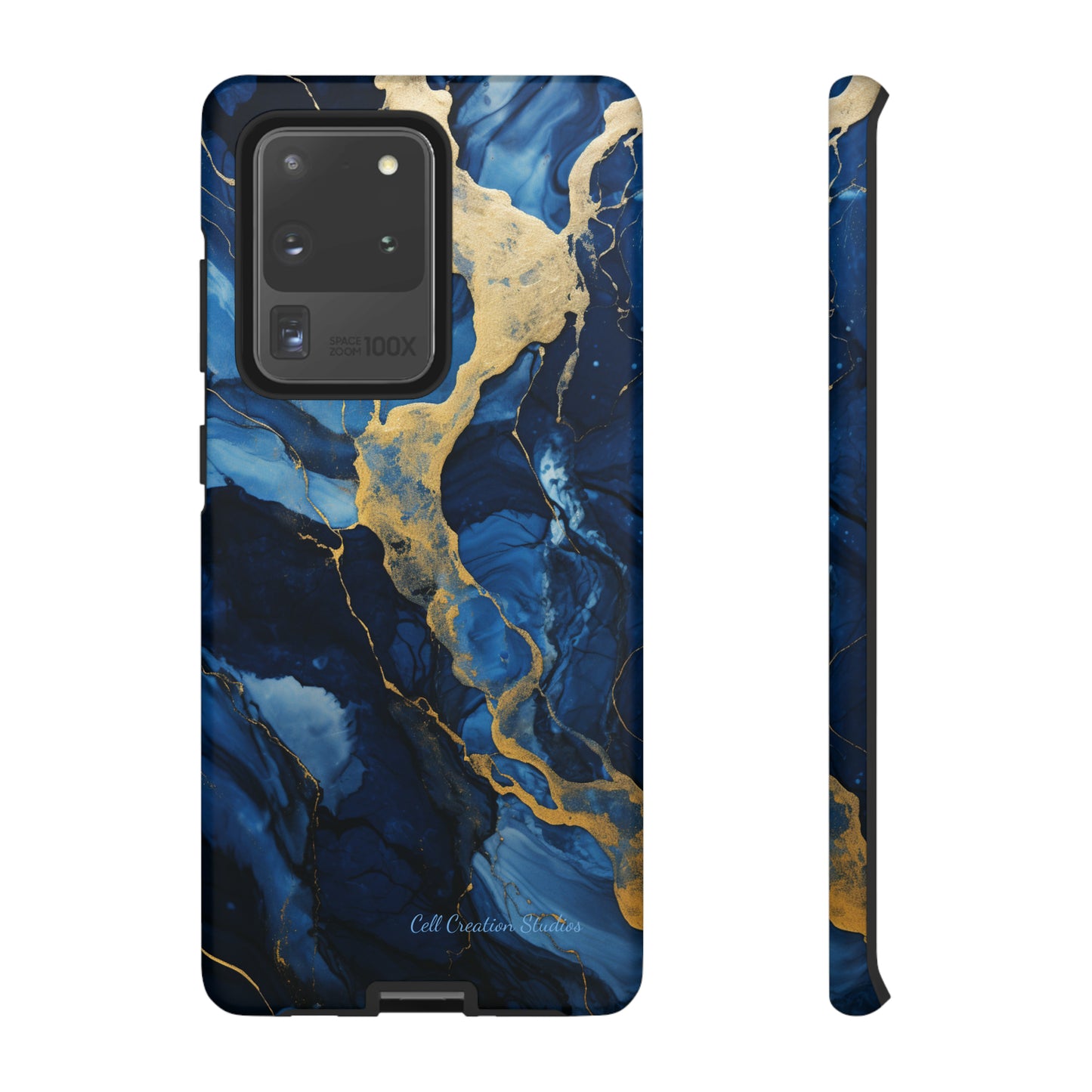 "Azure Elegance Marble" -Tough Samsung Cases