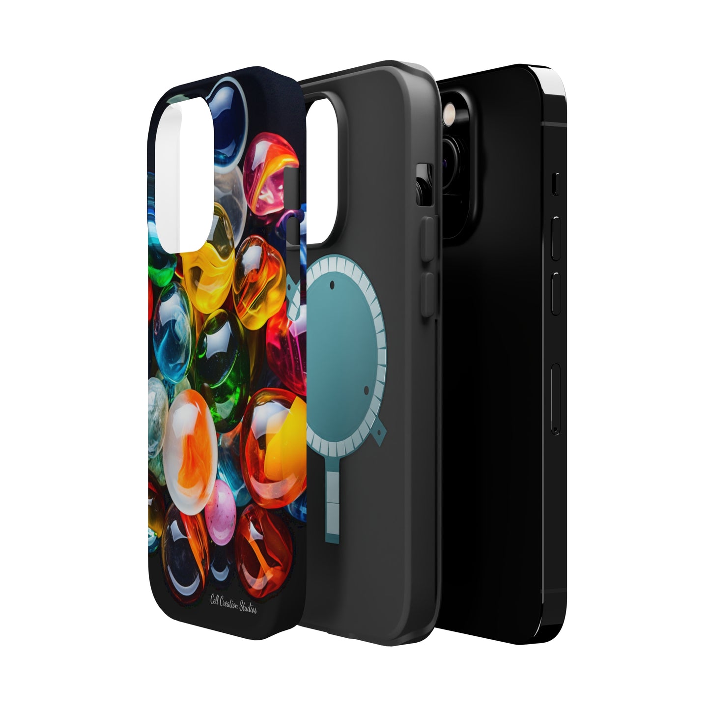 Introducing the "Vibrant Marbles Mosaic" Cell Phone Case – Carry a Kaleidoscope of Colors! -MagSafe Tough Cases