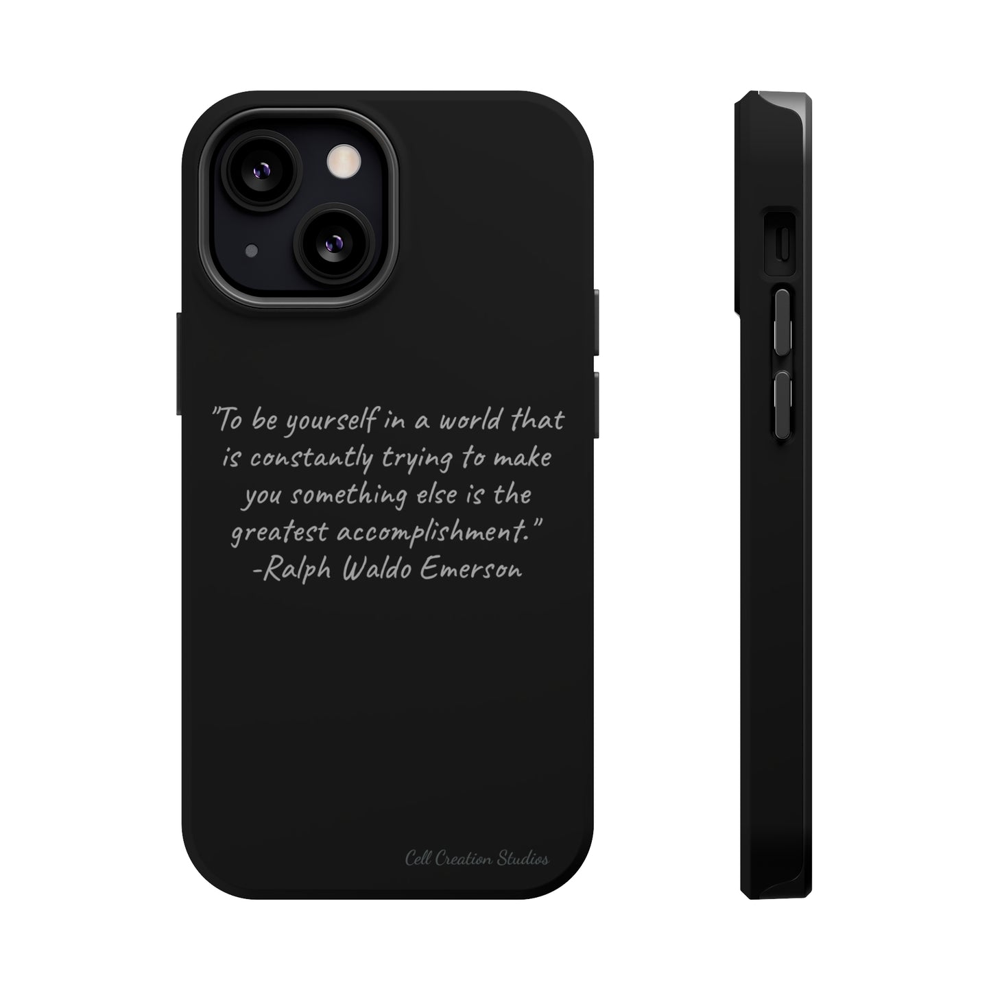 The "Embrace Your Authenticity" Ralph Waldo Emerson Quote Phone Case -MagSafe Tough Cases