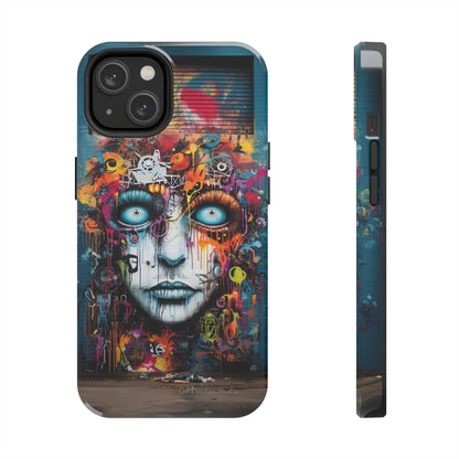 Elevate Your Style with our "Graffiti Face Concrete Wall" Phone Case -Tough Phone Cases