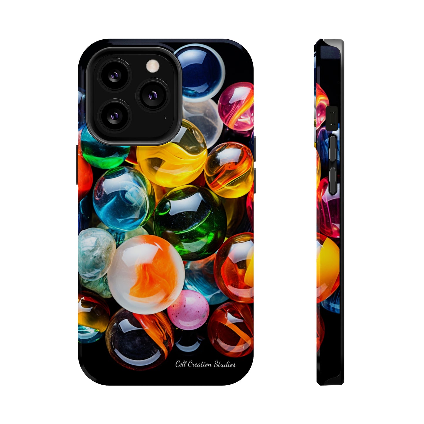 Introducing the "Vibrant Marbles Mosaic" Cell Phone Case – Carry a Kaleidoscope of Colors! -MagSafe Tough Cases