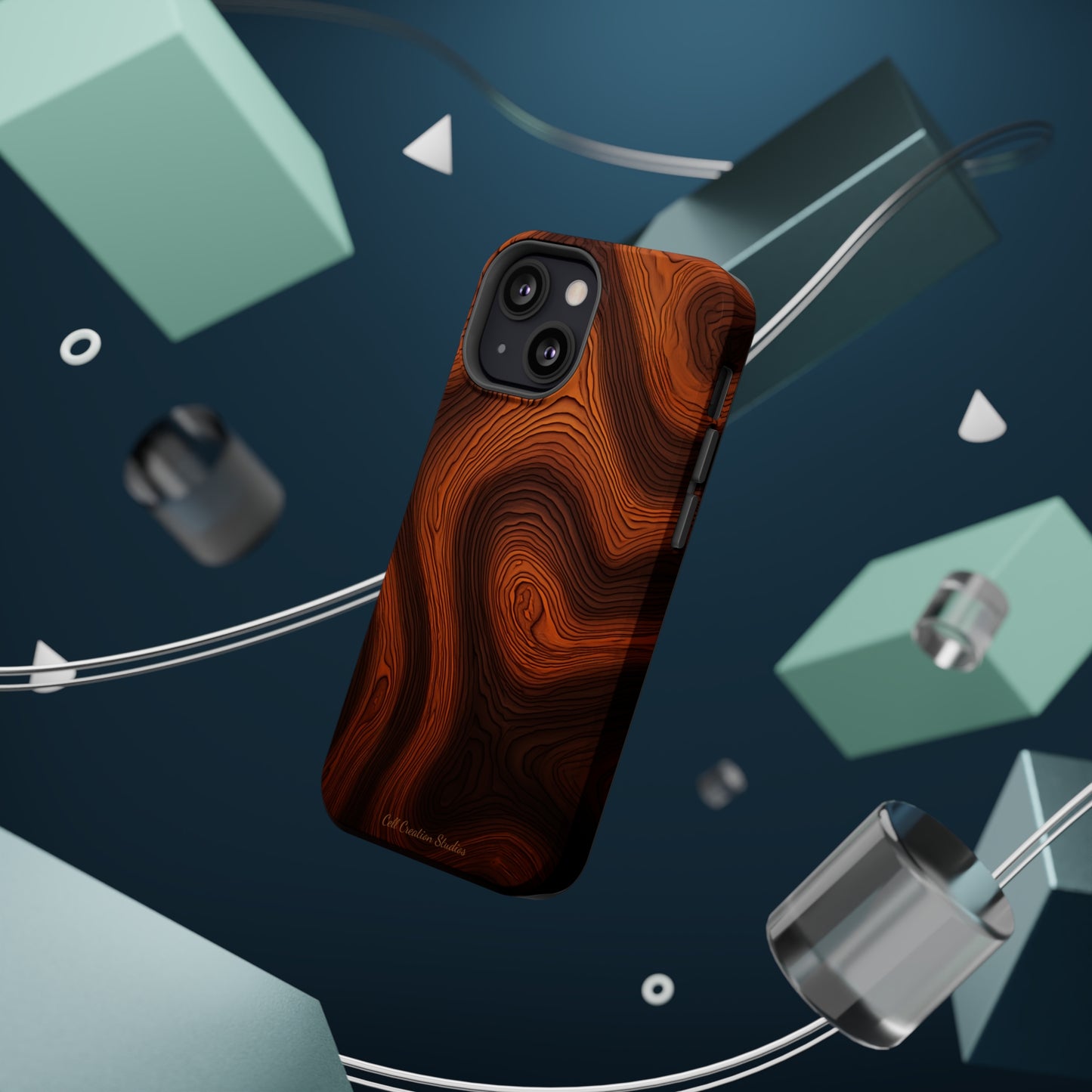 Introducing the "Natural Woodgrain" Cell Phone Case – Embrace Organic Beauty with Wood Pattern Design -MagSafe Tough Cases