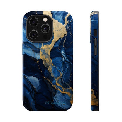 "Azure Elegance Marble" -MagSafe Tough iPhone Cases