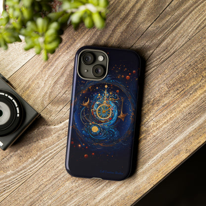 "Cosmic Clock Elegance" -Tough iPhone Cases