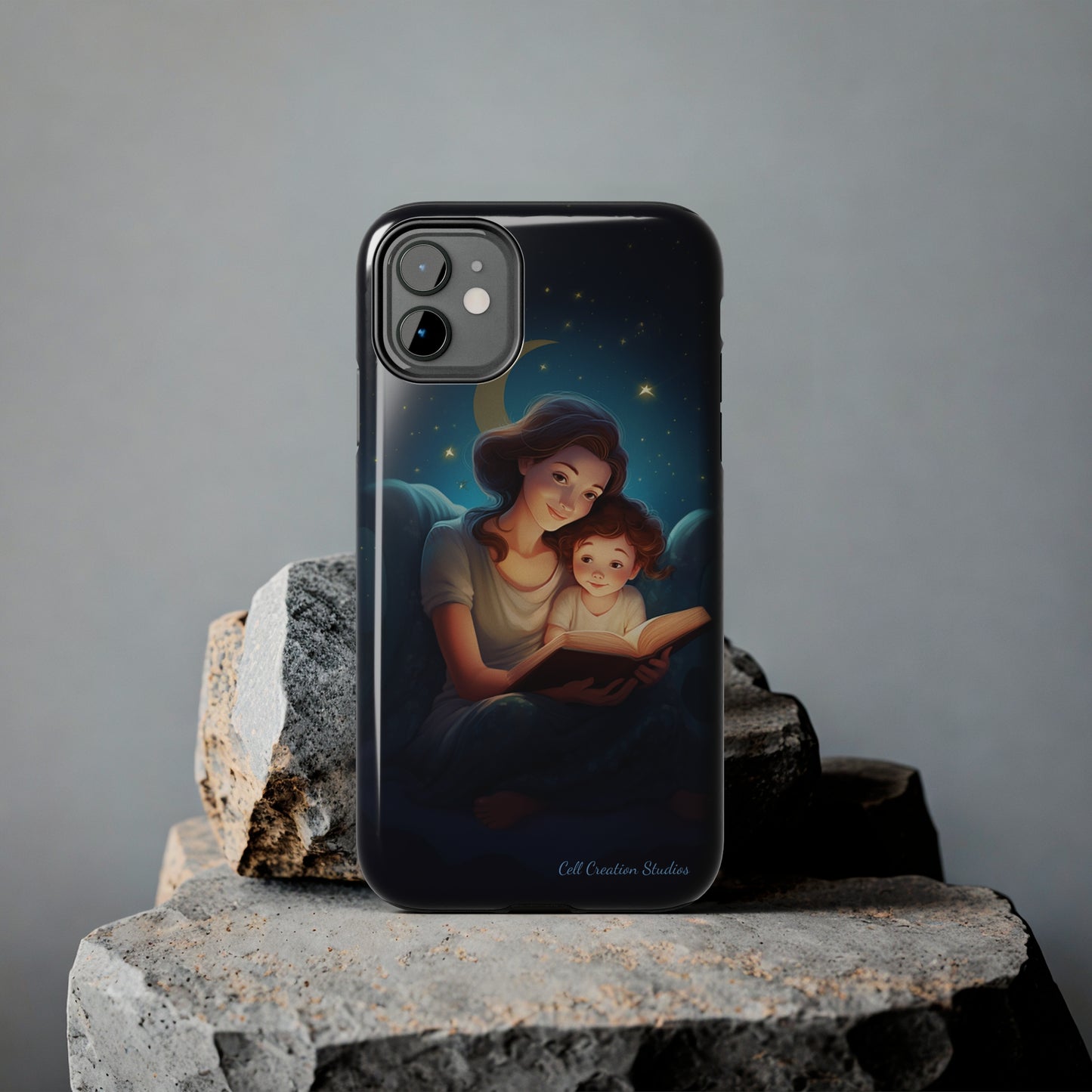 Introducing the "Bedtime Story Bliss" Cell Phone Case – Cherish Heartwarming Moments with Every Glance -Tough Phone Cases