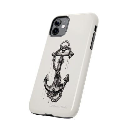 "Nautical Elegance Anchor" -Tough iPhone Cases