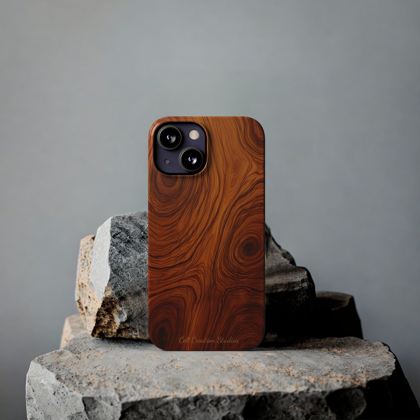 Introducing the "Natural Woodgrain" Cell Phone Case – Embrace Organic Beauty with Wood Pattern Design -Slim Phone Cases