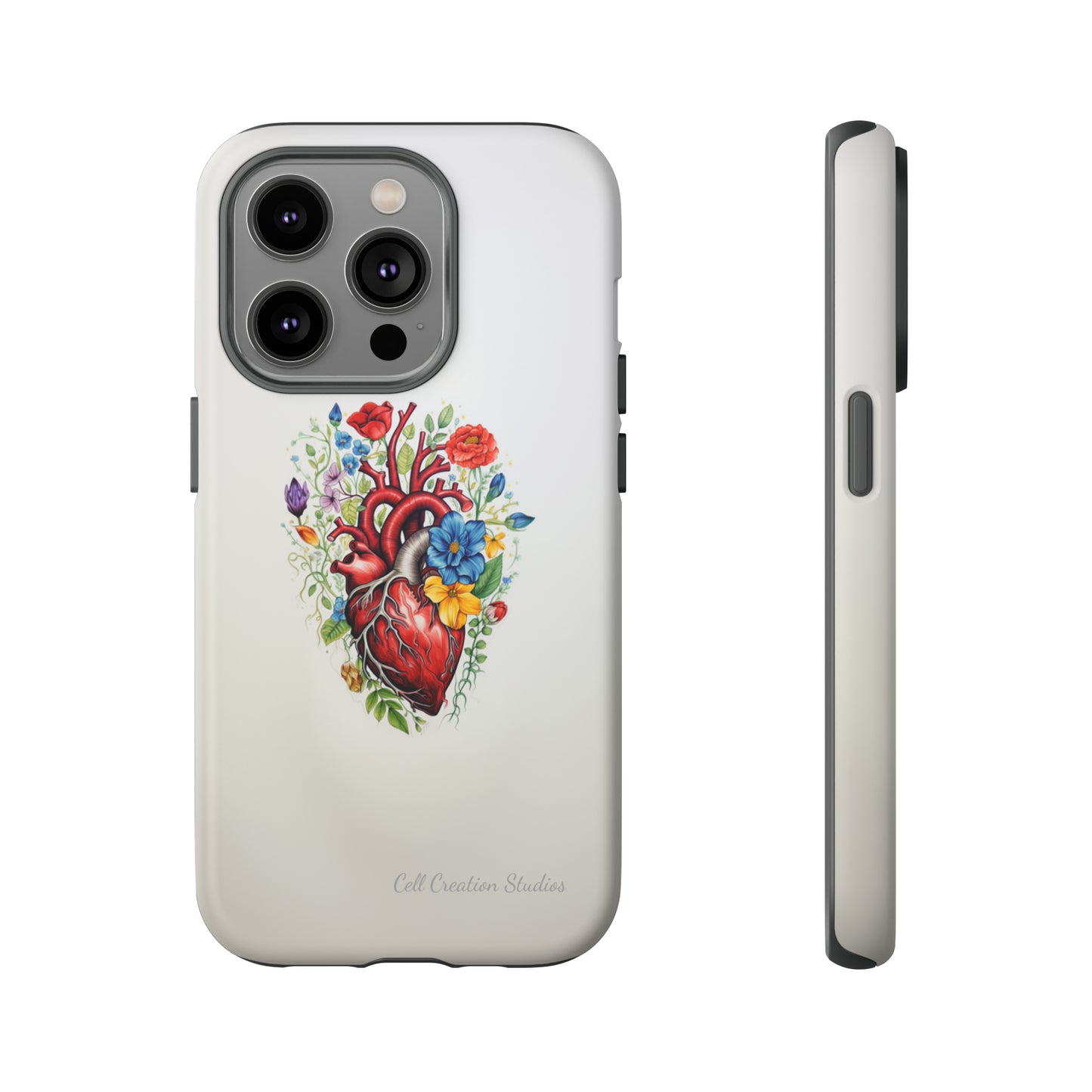 "Floral Heart Harmony" -Tough iPhone Cases