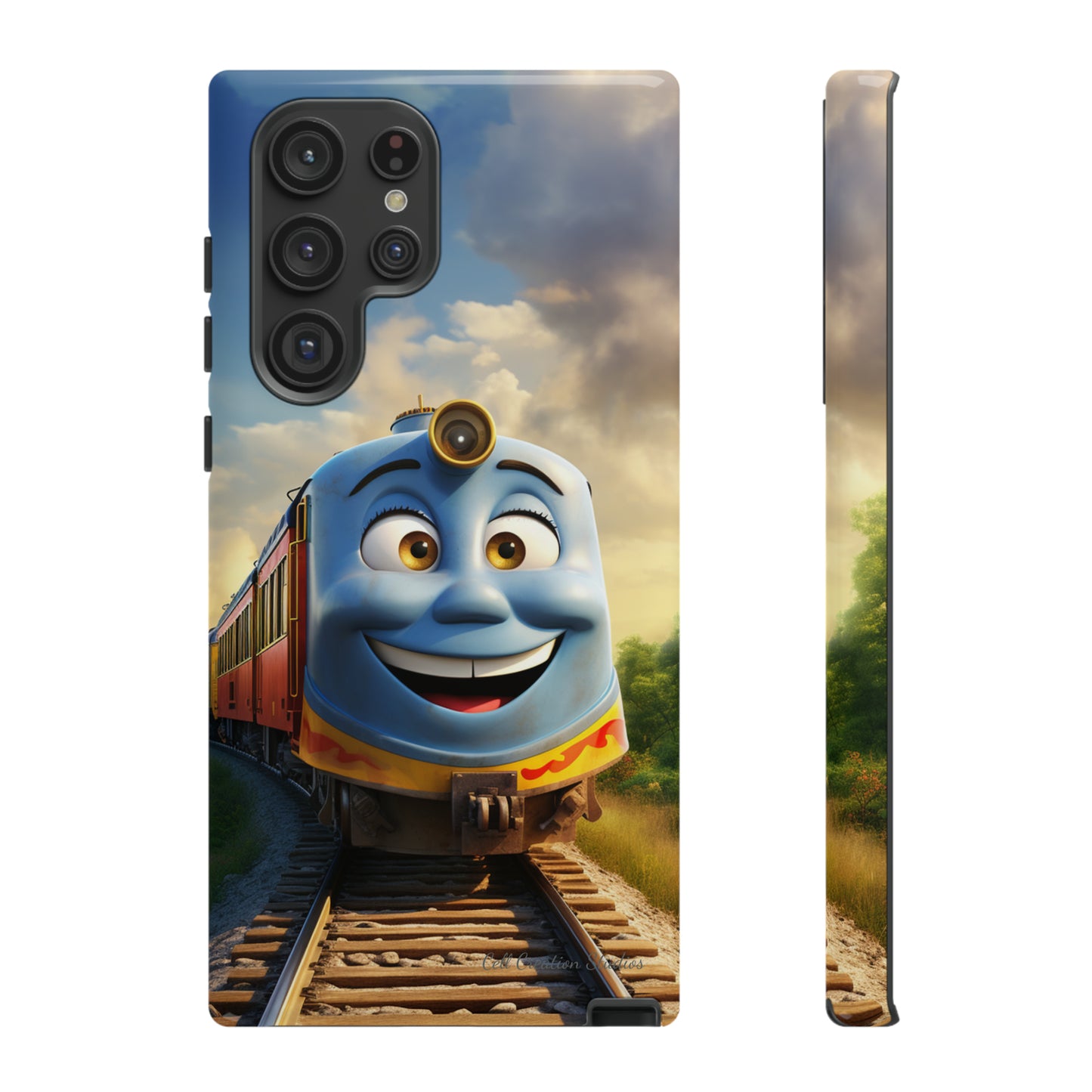 The "Smiling Blue Train" Phone Case -Tough Cases