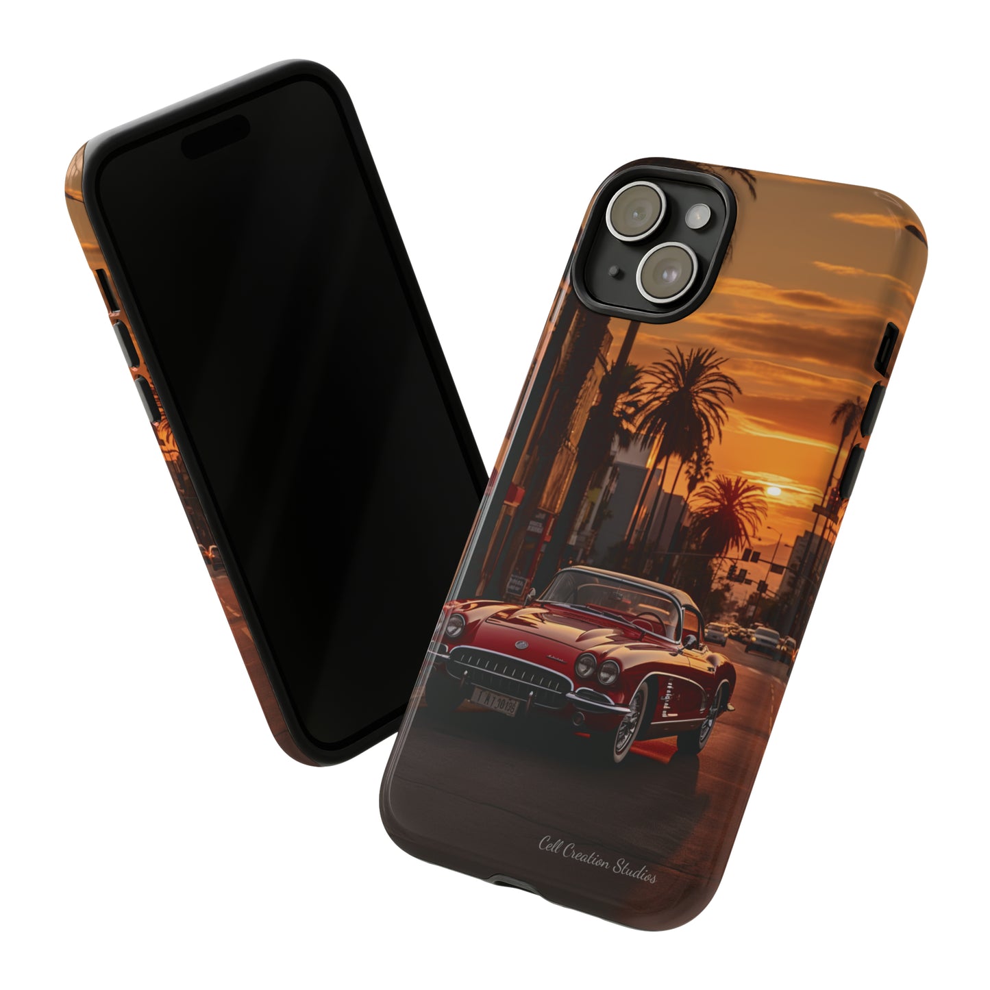 "Sunset Boulevard Classic Red Car" Cell Phone Case -Tough Cases