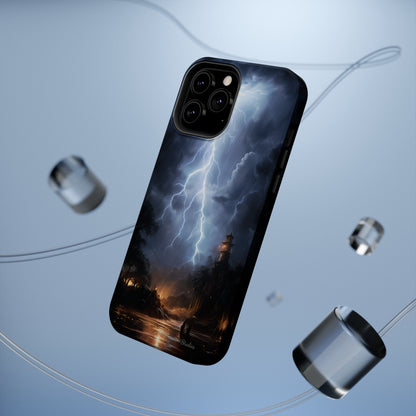 Introducing the "Electric Skies" Cell Phone Case – Unleash the Power of the Storm -MagSafe Tough Cases