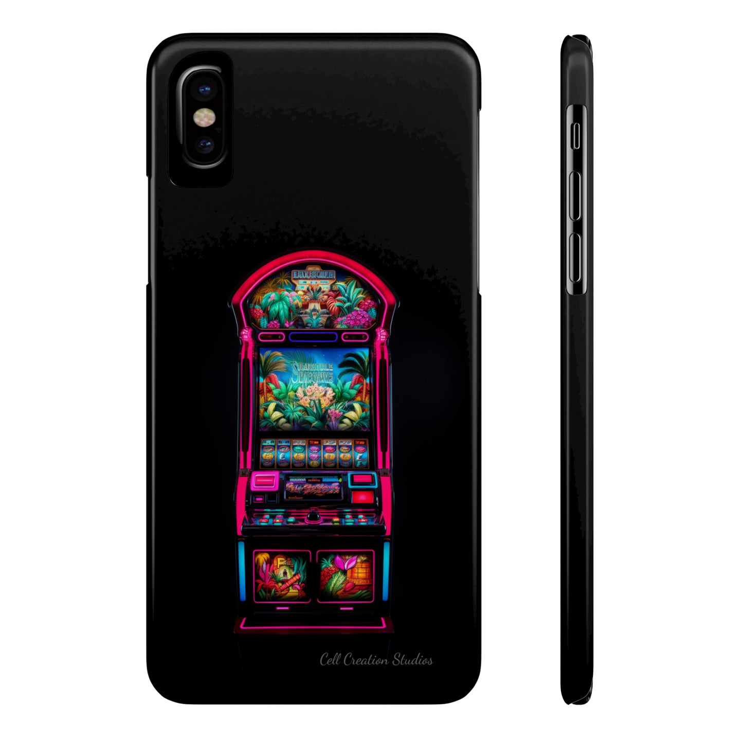 Introducing the "Vibrant Slot Frenzy" Cell Phone Case – Experience the Thrill of Colors and Luck -Slim Phone Cases