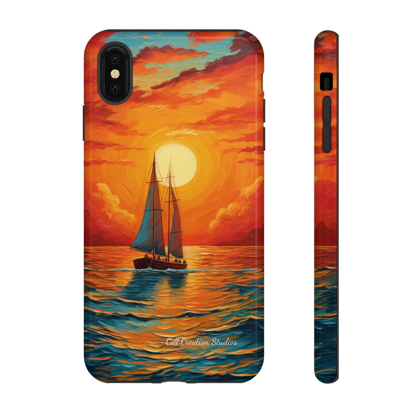 "Sailboat Sunset" - Tough iPhone Cases