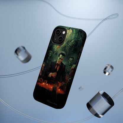 Introducing the "Dracula's Halloween Soiree" Cell Phone Case – Join the Spooky Gathering -MagSafe Tough Cases