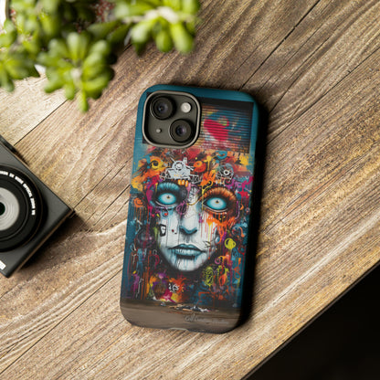 Elevate Your Style with our "Graffiti Face Concrete Wall" Phone Case -Tough Cases