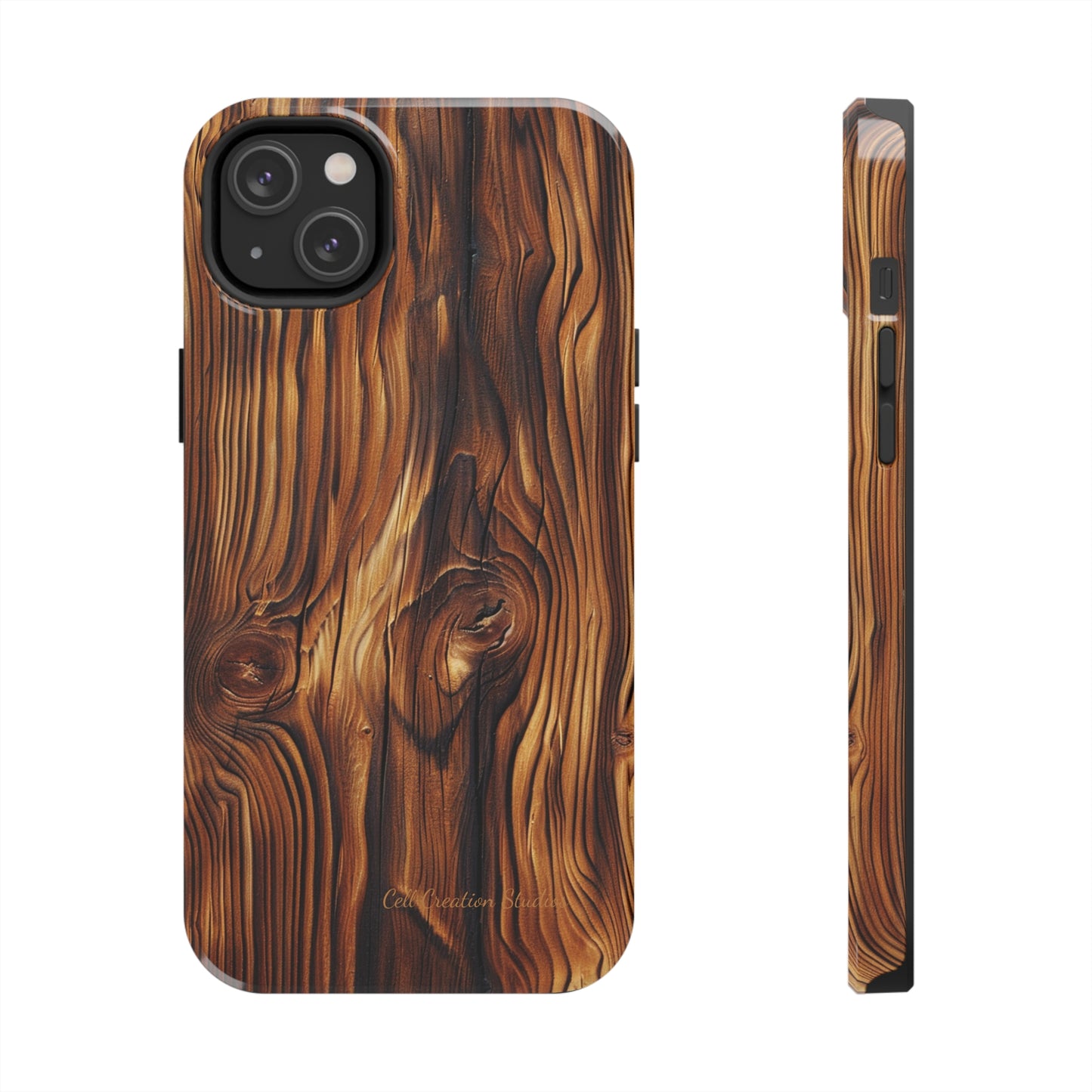 "Wood Grain Elegance" -Tough iPhone Cases