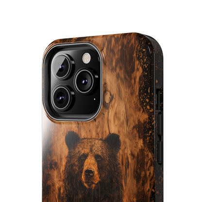 "Bear Wood Grain"-Tough Phone Cases