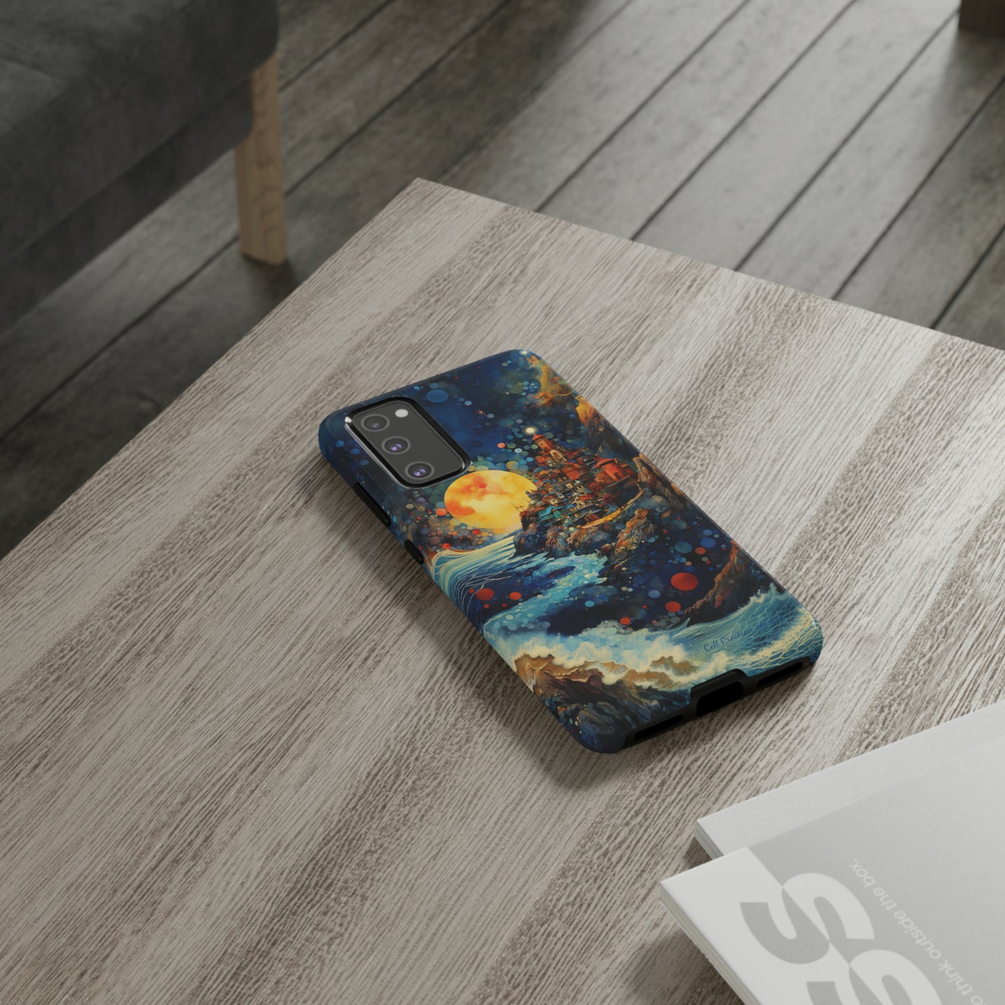 "Moonlit Coastal Vista" -Tough Samsung Phone Cases