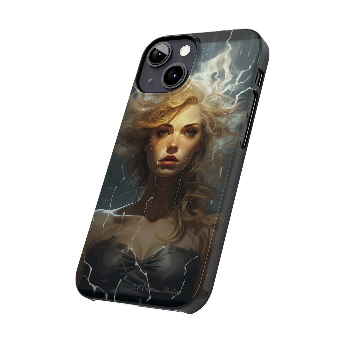 Introducing the "Electrifying Beauty" Cell Phone Case – Sparks of Style and Power -Slim Phone Cases