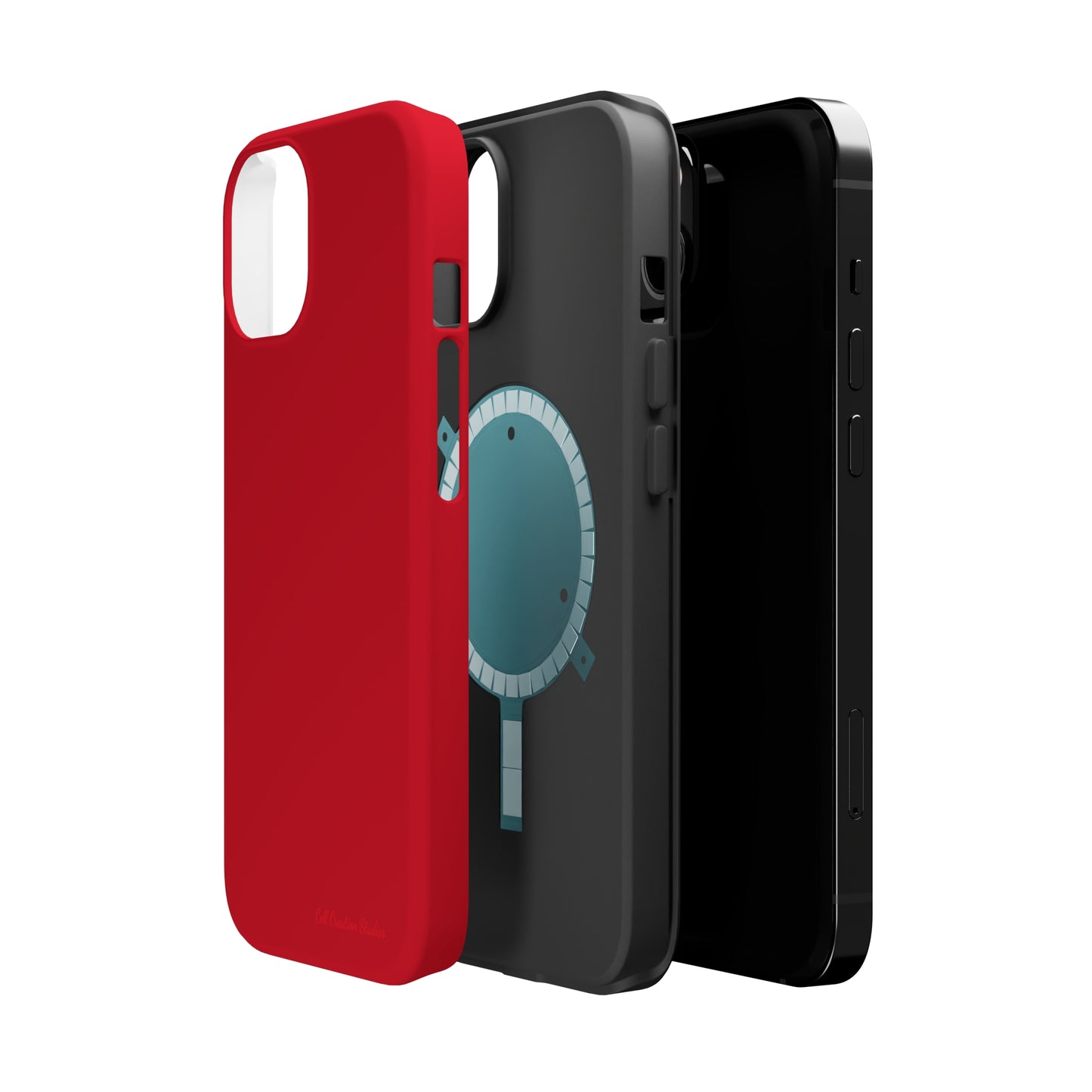 "Bold Crimson Shield" -MagSafe Tough iPhone Cases