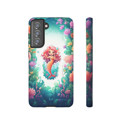 "Pink Seaflower Mermaid" -Tough Samsung Phone Cases