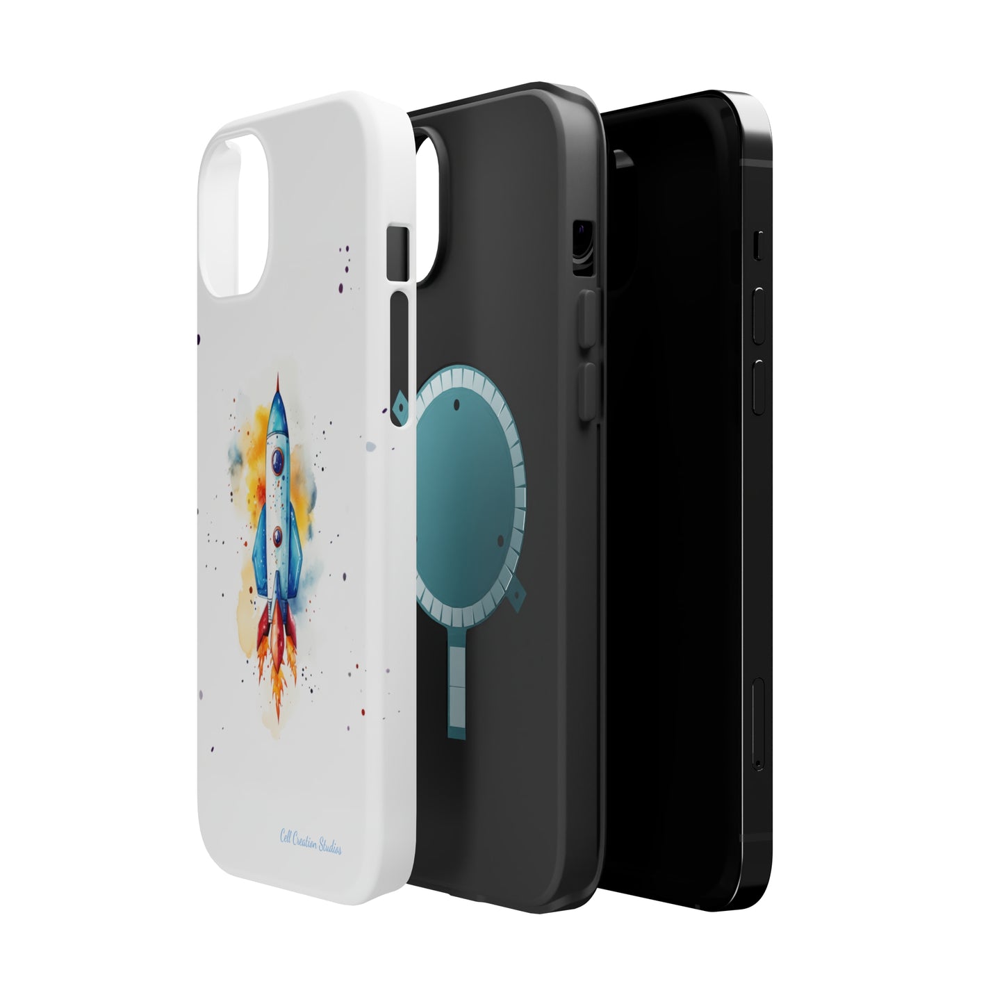 Introducing our "Cosmic Rocket" Cell Phone Case – Where Style Meets Adventure -MagSafe Tough Cases