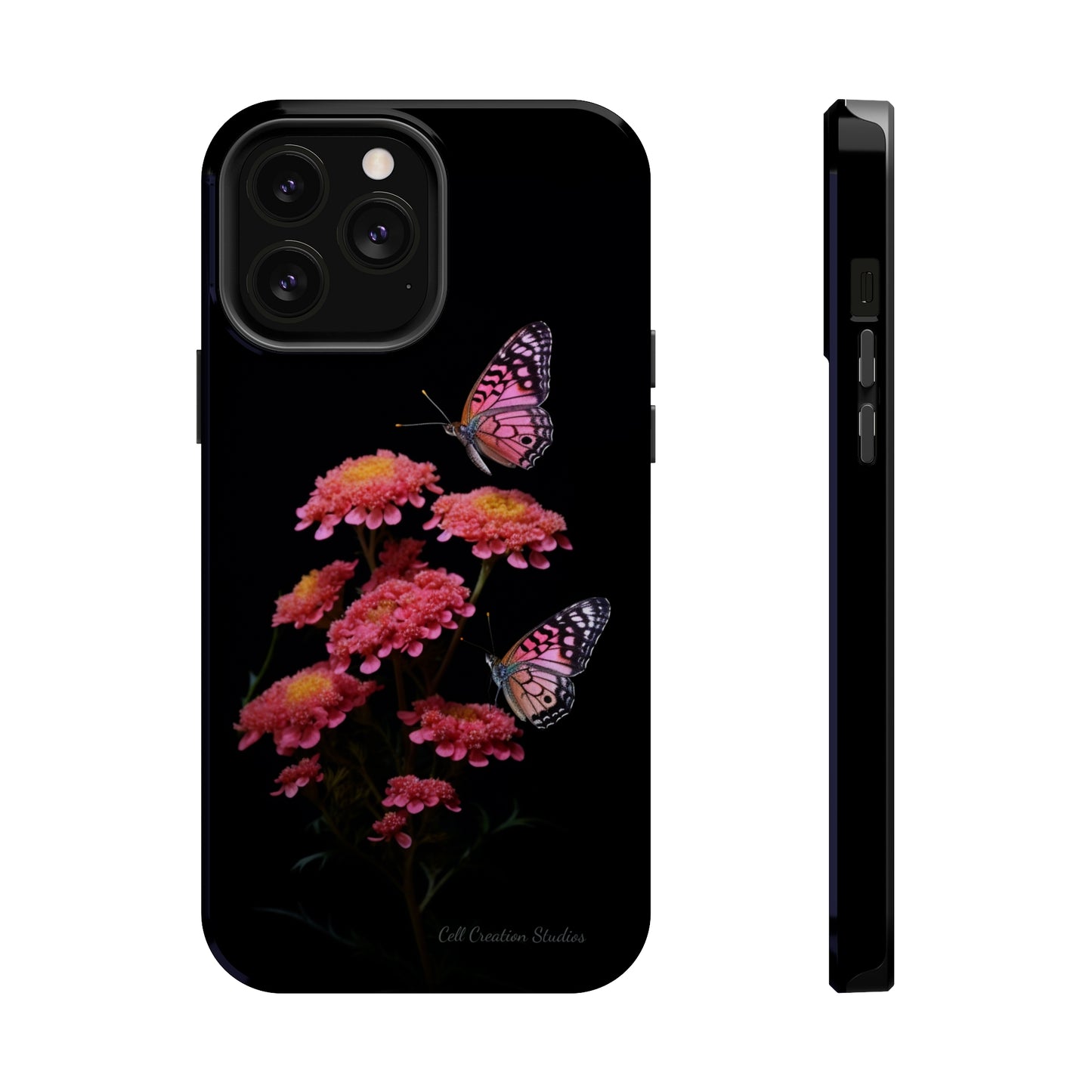 "Achillea Desert Eve Deep Rose & Butterfly" Phone Case -MagSafe Tough Case