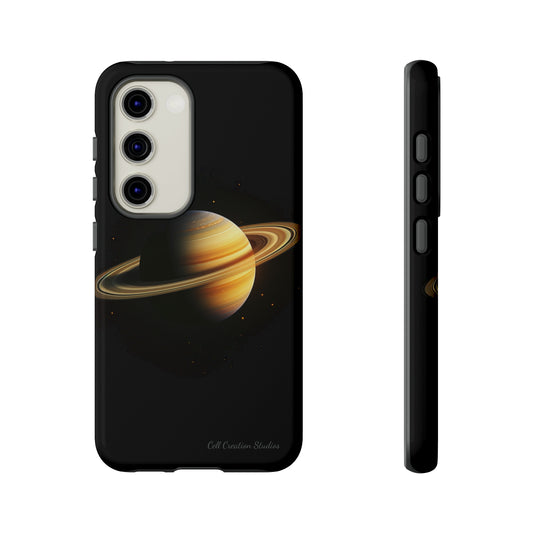 Introducing the "Saturn's Elegance" Cell Phone Case – A Cosmic Masterpiece -Tough Cases