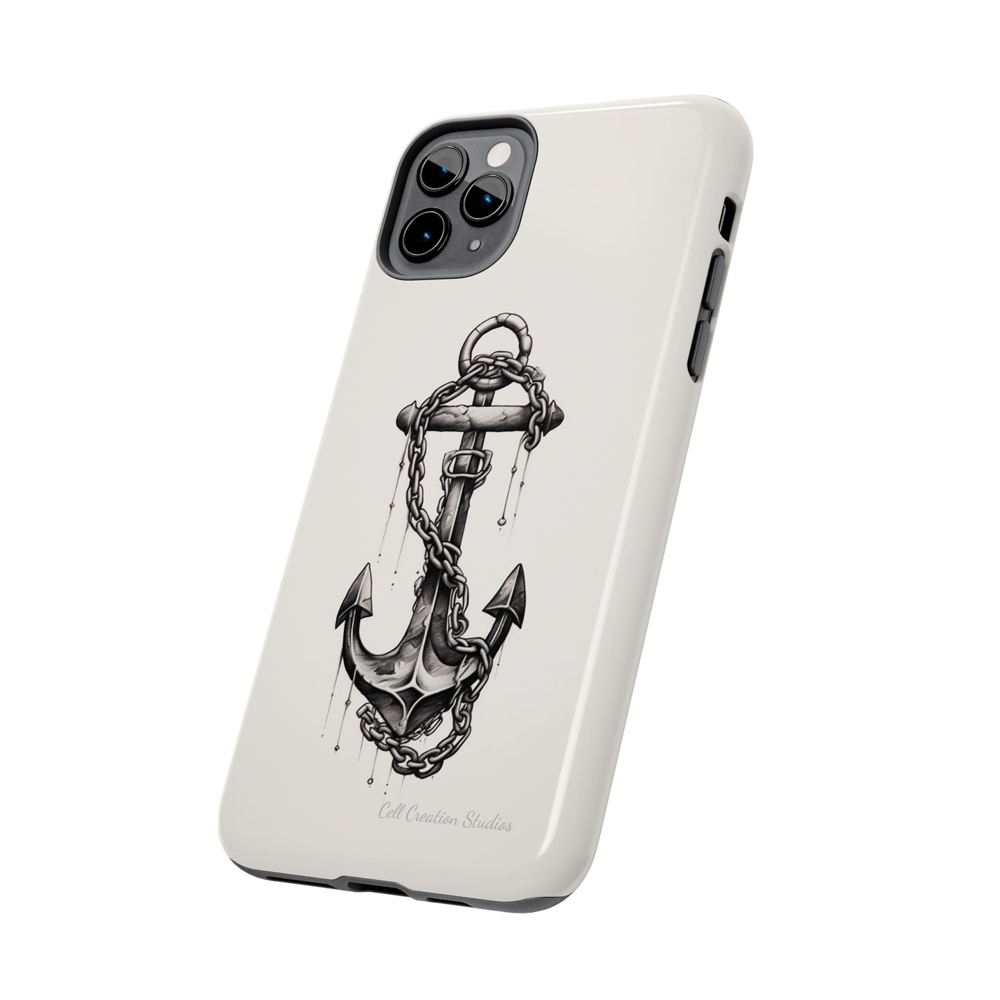 "Nautical Elegance Anchor" -Tough iPhone Cases