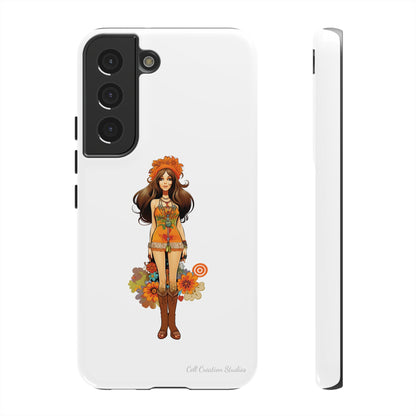 Introducing the "Groovy Hippie Chick" Cell Phone Case – Peace, Love, and Retro Style -Tough Cases