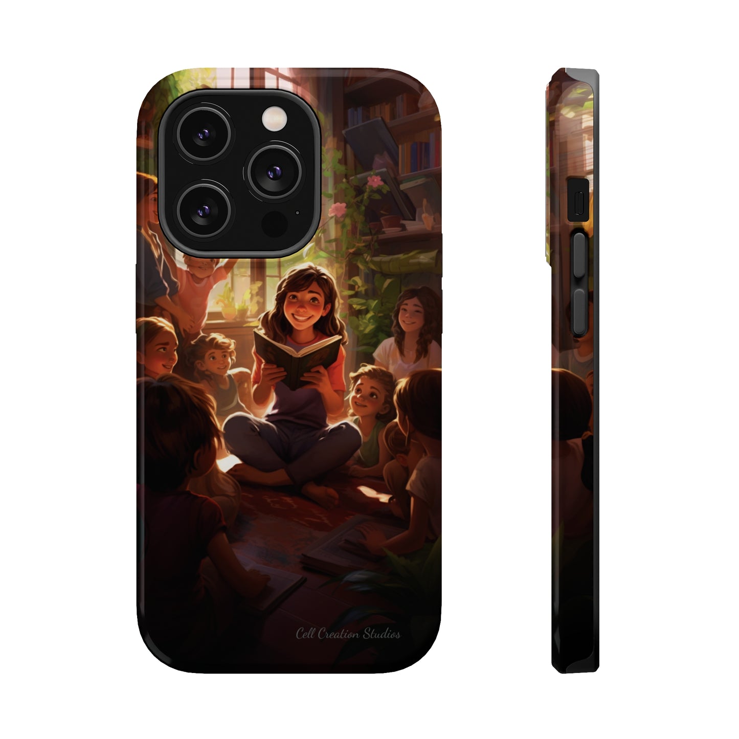 Introducing the "Inspiring Teacher's Tale" Cell Phone Case – Capture the Joy of Storytime -MagSafe Tough Cases