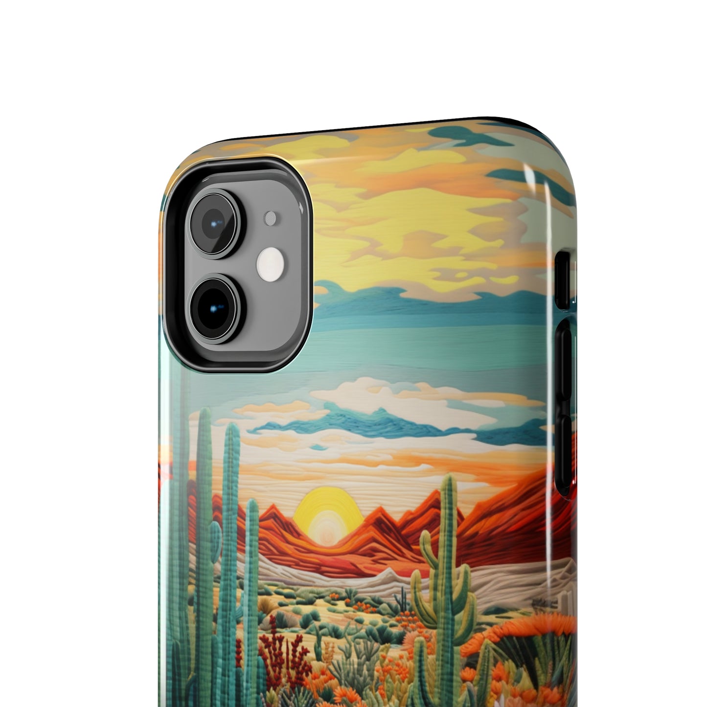 "Desert Bloom Embroidery" -Tough iPhone Cases