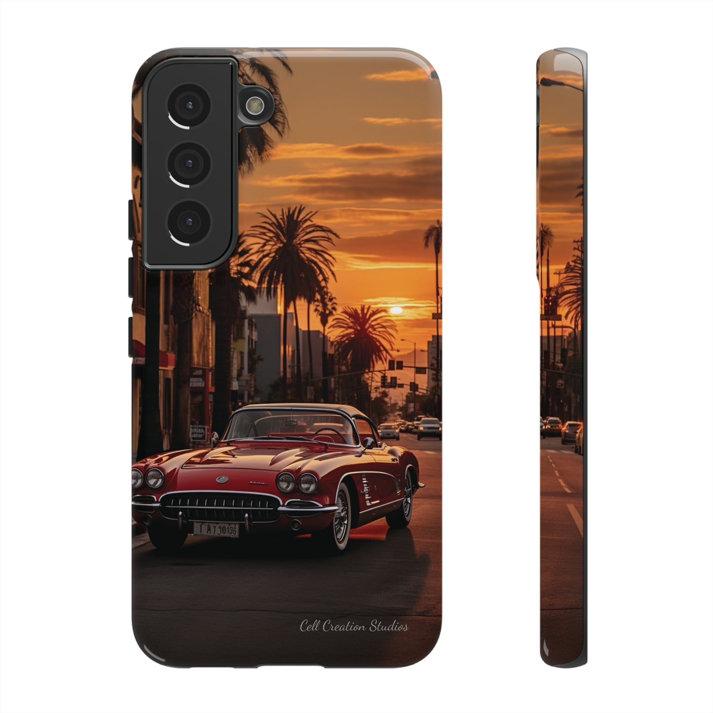 "Sunset Boulevard Classic Red Car" Cell Phone Case -Tough Cases