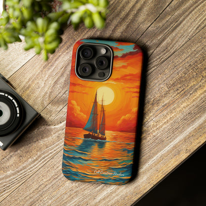 "Sailboat Sunset" - Tough iPhone Cases