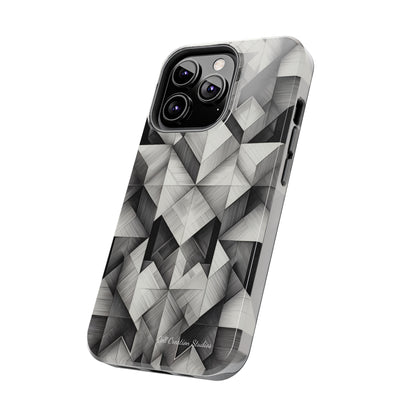 The "Black and White Geometric Pattern" Cell Phone Case- Elevate Your Phone's Style-Tough Phone Cases