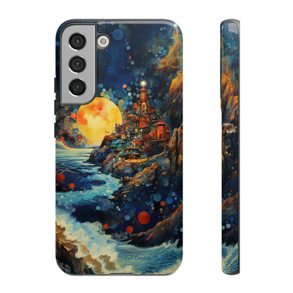 "Moonlit Coastal Vista" -Tough Samsung Phone Cases